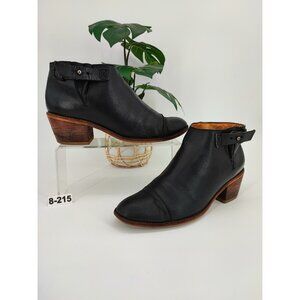 Madewell Women’s Dakota CutOff Black Leather Boots Size 8 US